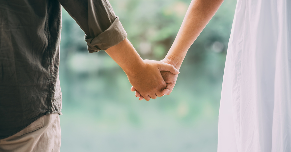 holding hands